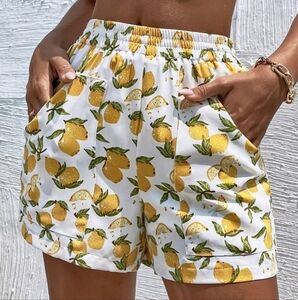 SHEIN Lemon Print Shorts